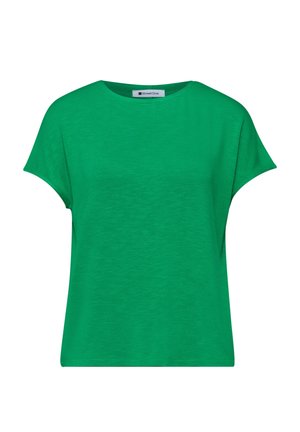 Street One, KURZARM SHIRT MIT U-BOOT-AUSSCHNITT - Camiseta básica - ever green