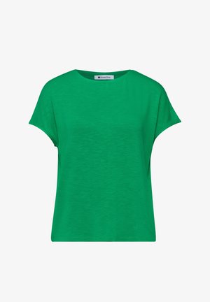 Street One, KURZARM SHIRT MIT U-BOOT-AUSSCHNITT - T-shirt basic - ever green