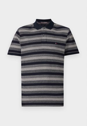 Tommy Hilfiger STRIPE STRUCTURE - Polosärk - desert sky/mid grey