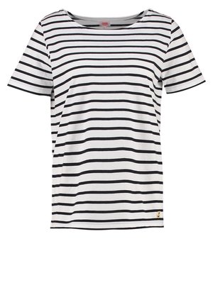 Armor lux MARINIÈRE - T-Shirt print - blanc/richnavy