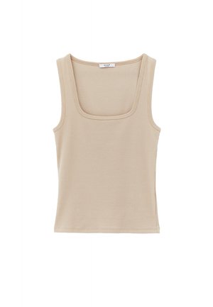 OXXO, OXXO SQUARE NECK BODYCON TANK TOP - Top - safari