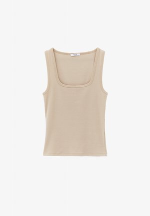 OXXO, OXXO SQUARE NECK BODYCON TANK TOP - Top - safari