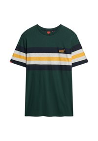 Unselected, enamel green chest stripe