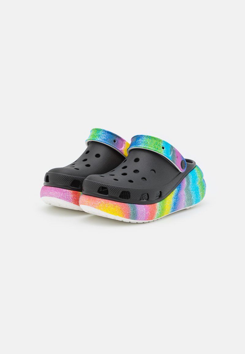 Crocs CLASSIC CRUSH SPRAY DYE - Mules - black/multi-coloured  display picture 1