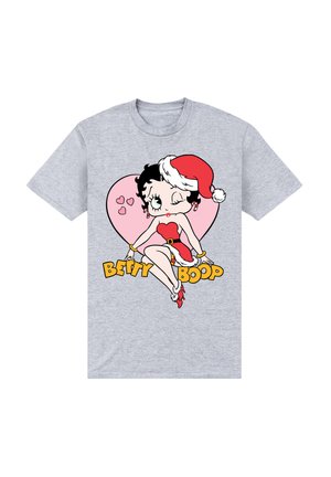 BETTY BOOP CHRISTMAS HEART WINK - Camiseta estampada - heather grey