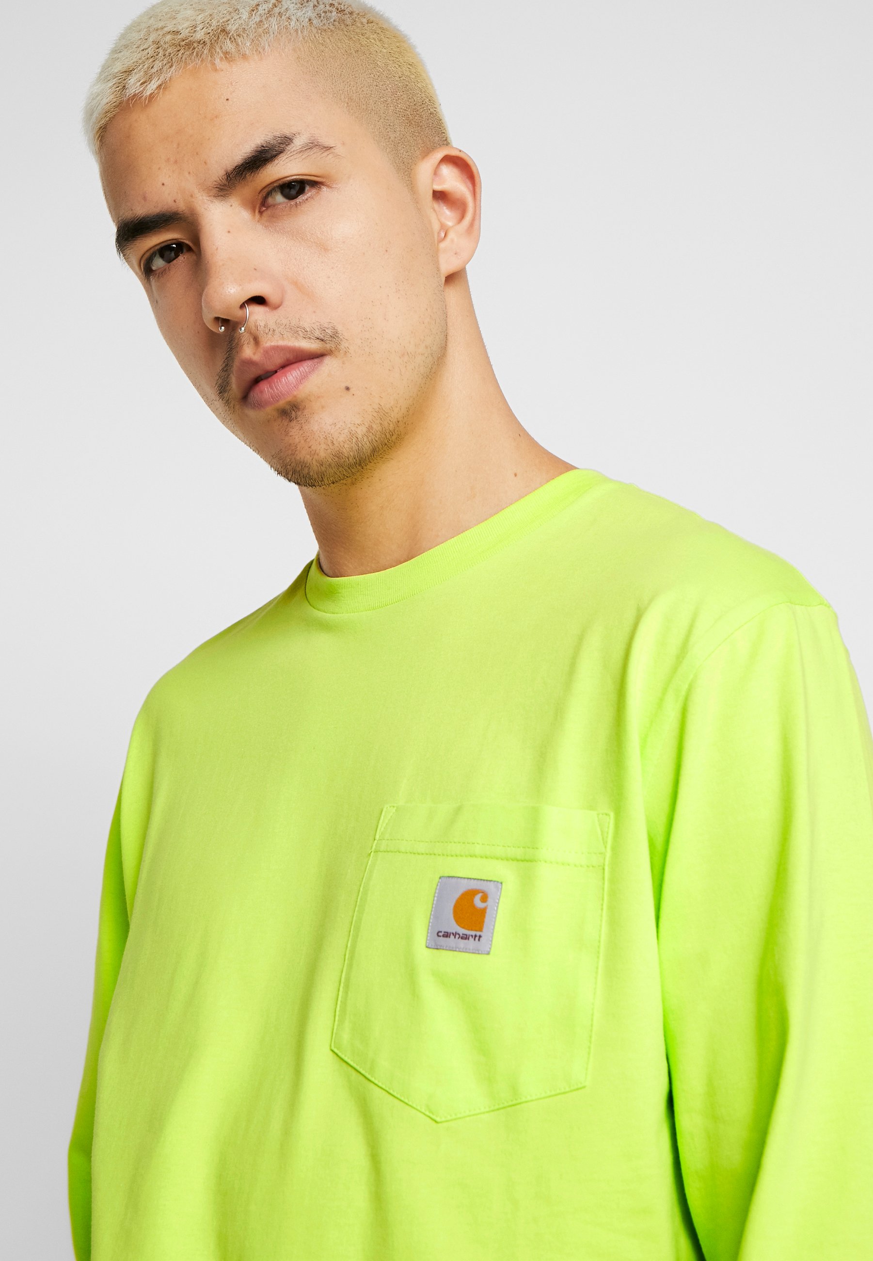 Carhartt WIP POCKET Topper langermet lime Zalando.no Carhartt WIP LOCAL SOUND - Topper langermet - yoda