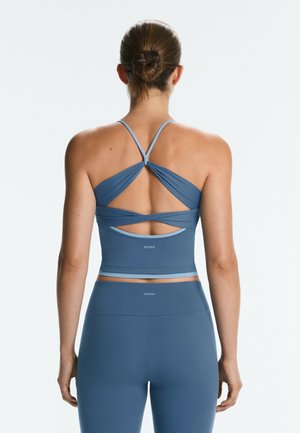 OYSHO, COMFORTLUX CROSSOVER STRAP TANK TOP - Top - mid grey-blue