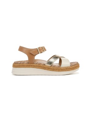 MAR - Sandalen - camel & gold metallic leather