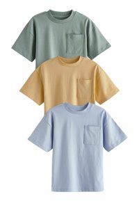 Next - 3 PACK  - REGULAR FIT - Pamata T-krekls - blue yellow Miniatūras attēls 1