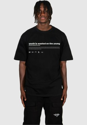 INFLUENCED - Print T-shirt - black