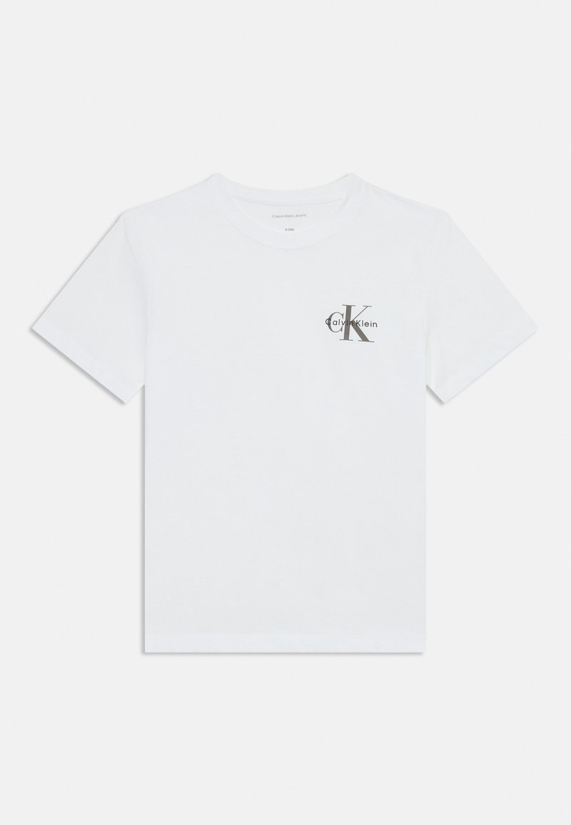 Calvin Klein Jeans CHEST MONOLOGO UNISEX - Marškinėliai su spaudiniu - bright white