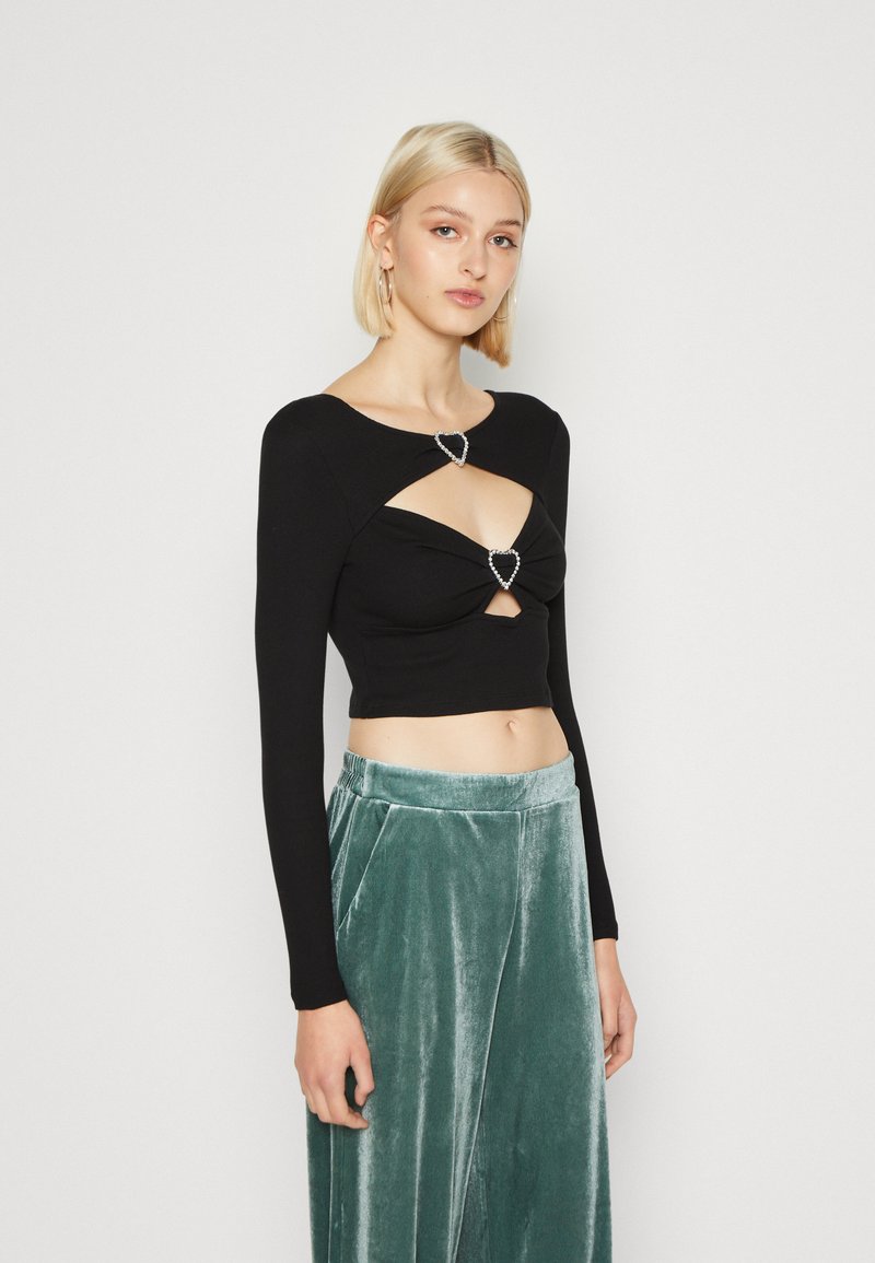 ONLY ONLMINDY - Top s dlhým rukávom - black