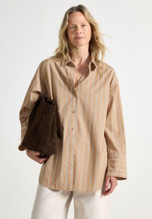 Lindex, LINDEX OVERSIZED SHIRT LINDEX - Skjortebluser - dark beige