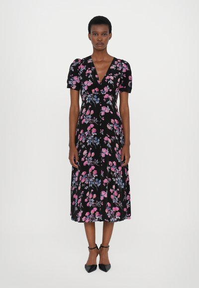 The Kooples DRESS - Vapaa-ajan mekko - black/pink