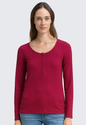HENLEY - Maglietta a manica lunga - rumba red