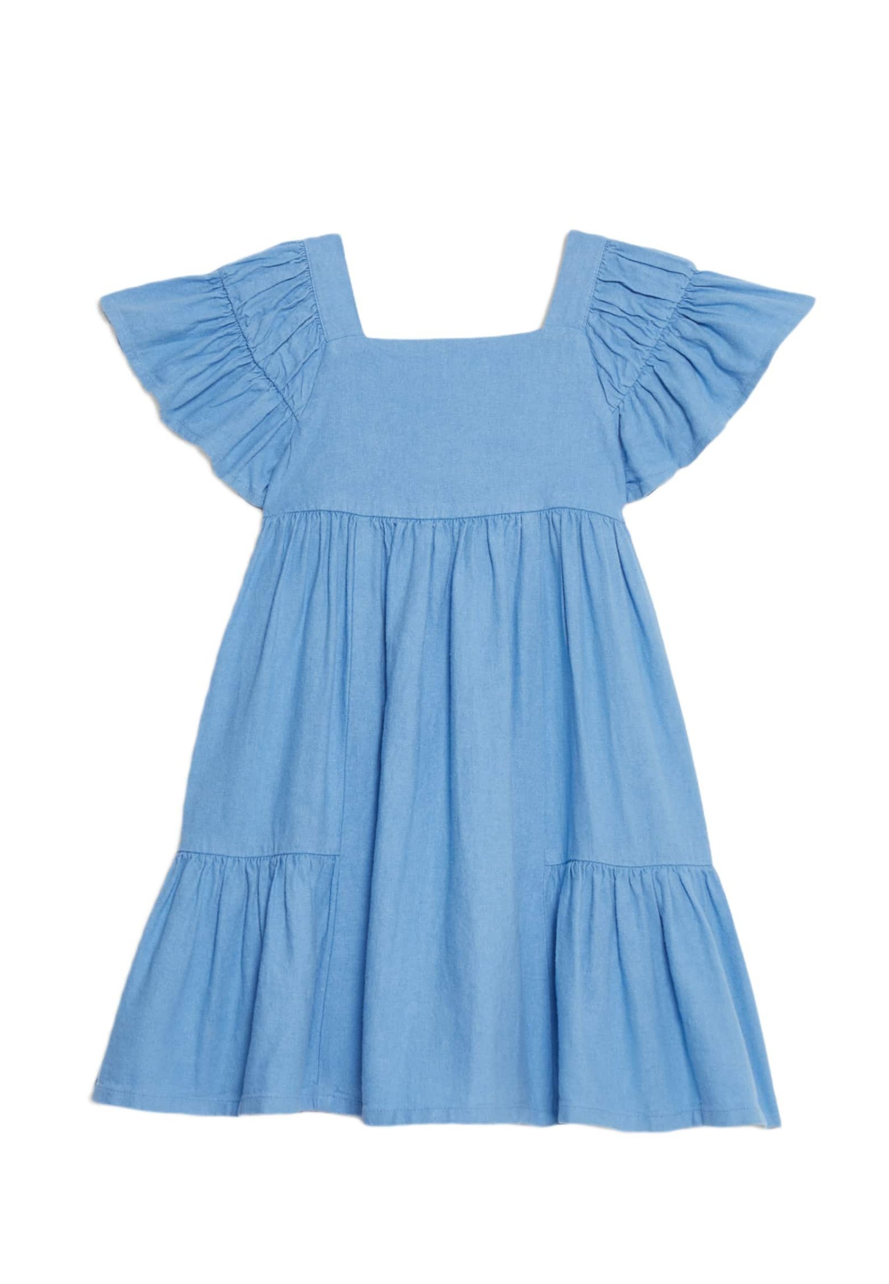 1950s blue cocktail dress Cotton Maxi Dress For Summer With Frill Collar – kratigyaexports main image 1