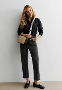 New Look LONG SLEEVE LIGHTWEIGHT DENIM - Blusa - black