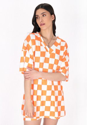 Nyomott mintás póló - orange