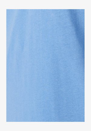 Lichtblauwe katoenstof met een gladde textuur, met een eenvoudig ontwerp en een consistente kleur overal.