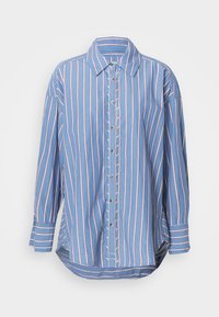 STRIPED VARSITY VIBES - Button-down blouse - blue