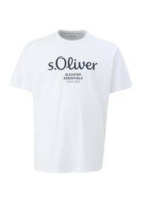 s.Oliver MET LOGO - Marškinėliai su spaudiniu - weiß