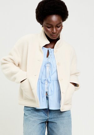 GERADE IM POLAR-LOOK - Veste polaire - ecru