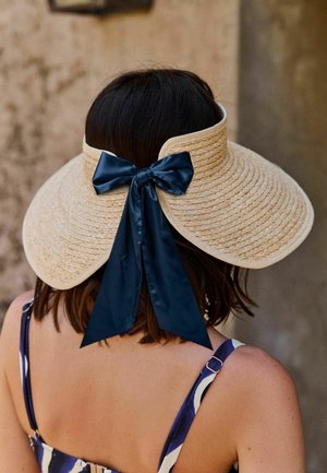 Laura Ashley, BOW DETAIL STRAW VISOR HAT - Hut - natural