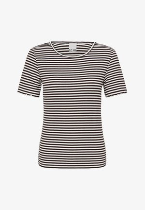 ICHI, IHCELLA SHORT SLEEVE - Camiseta estampada - chocolate tort cloud dancer