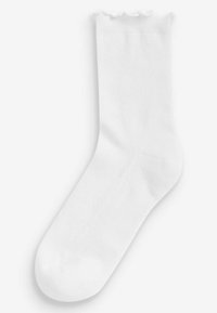 Next FRILL TOP CUSHION SOLE ANKLE SOCKS 4 PACK STANDARD - Socken - white