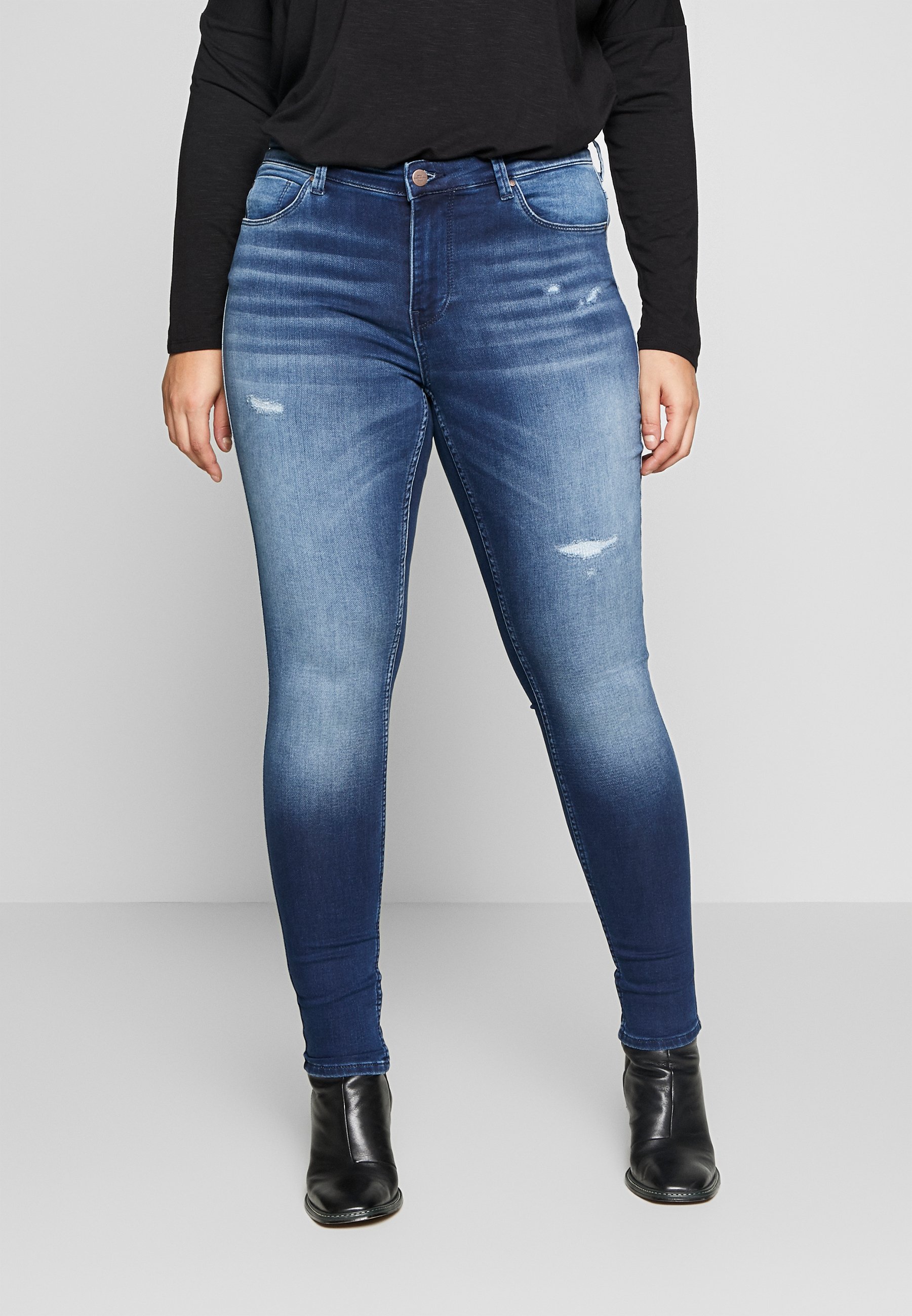 ONLY Carmakoma CARCARMA - Jeans Skinny Fit - medium blue denim/Blauw denim/bluedenim  - Zalando.nl
