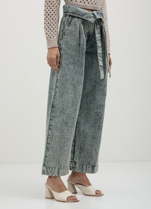 Calliope WIDE CON FUSCIACCA - Flared Jeans - blu
