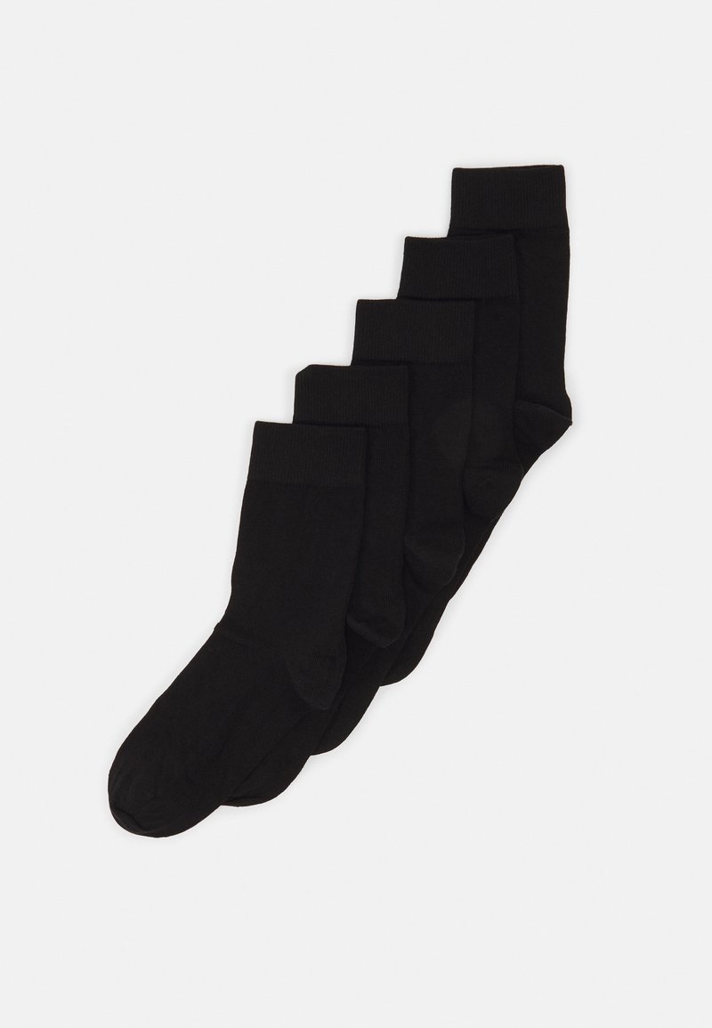 Anna Field - COMFORT CUFF ANKLE SOCKS 5PACK - Zeķes - black, Palielināt