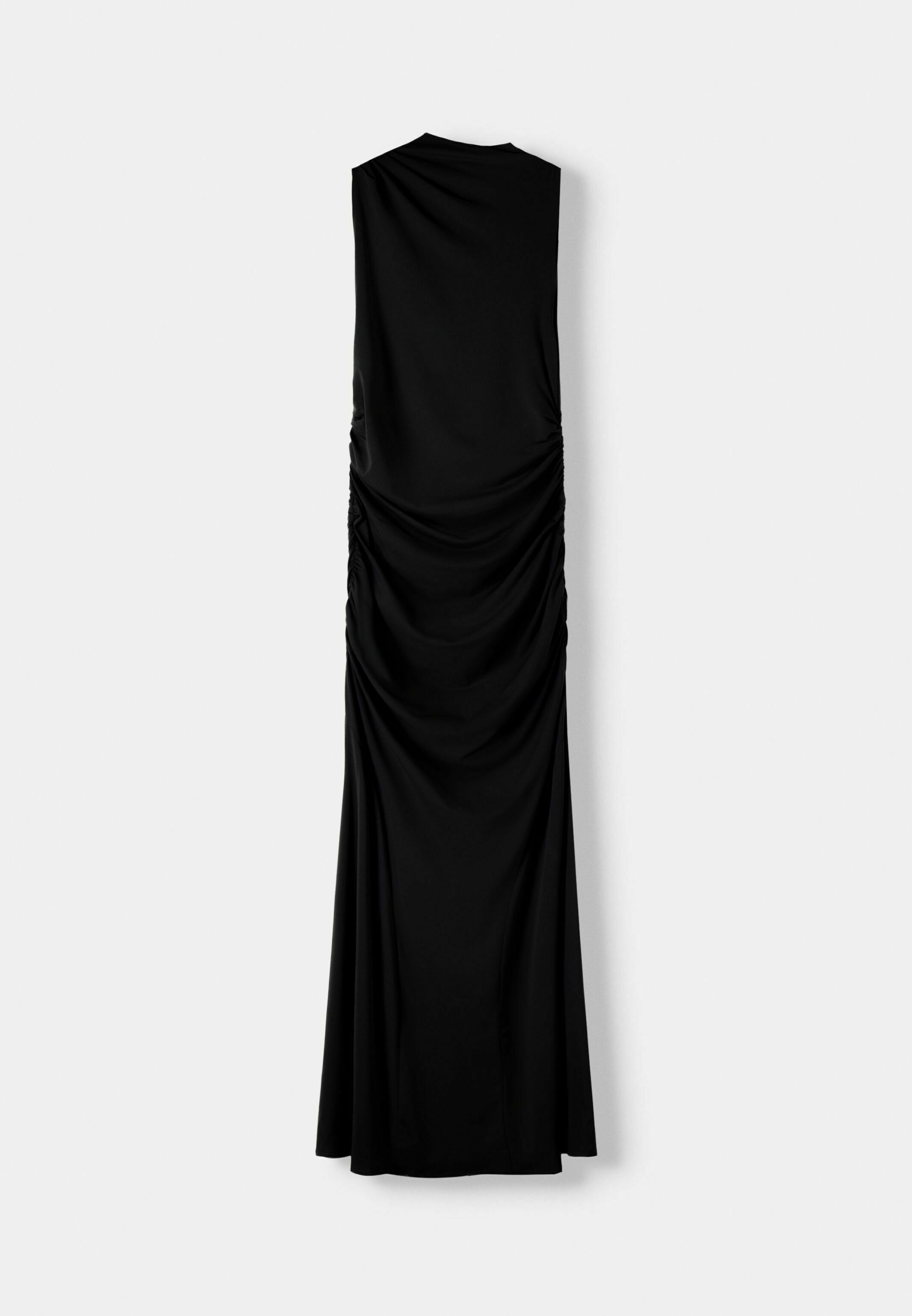 Black denim maxi dress