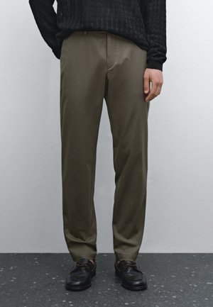 Massimo Dutti TAPERED - Chino - mottled green