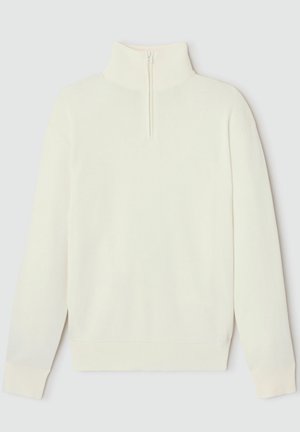 BZB COL MONTANT ZIPPÉ - Pullover - blanc