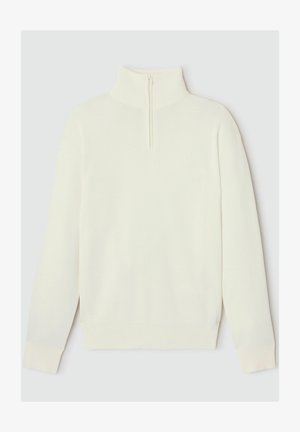 BZB COL MONTANT ZIPPÉ - Pullover - blanc