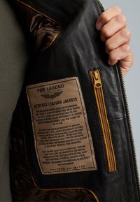 PME Legend GREENVILLE - Chaqueta de cuero - black