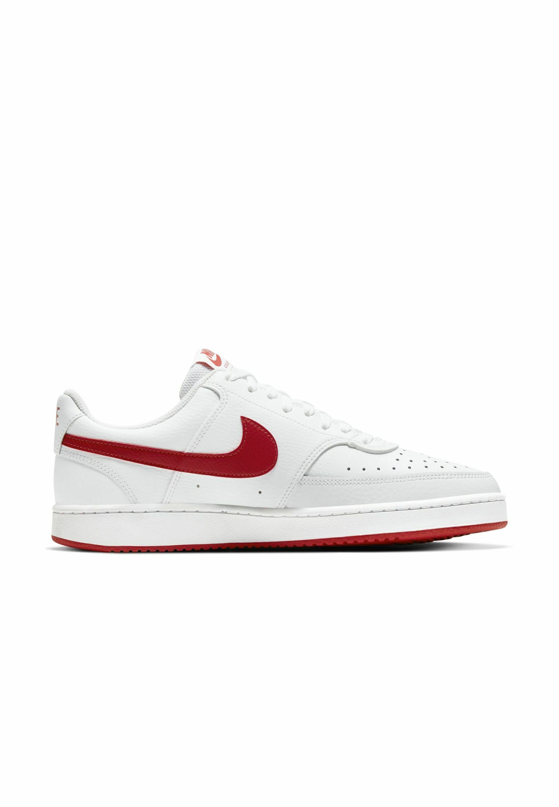 Nike Sportswear COURT VISION LOW - Sneaker low - white/university red/weiß  - Zalando.de