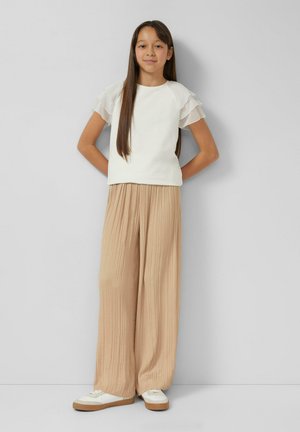 WIDE LEG - Stoffhose - sandstein