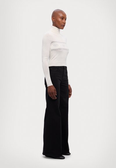 Mother THE TWISTER SNEAK - Pernera ancha - black denim