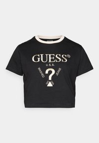 FILANTA CROP TEE - Apdrukāts T-krekls - jet black
