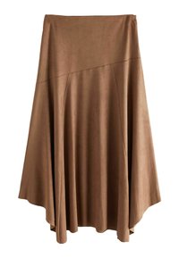 REGULAR FIT - MIDI - Falda larga - brown