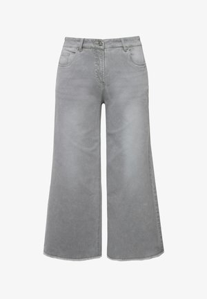 Ulla Popken, 5 POCKET MARY STRETCH - Flared Jeans - light gray denim