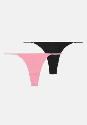 2 PACK - G-strenge - hot pink/black