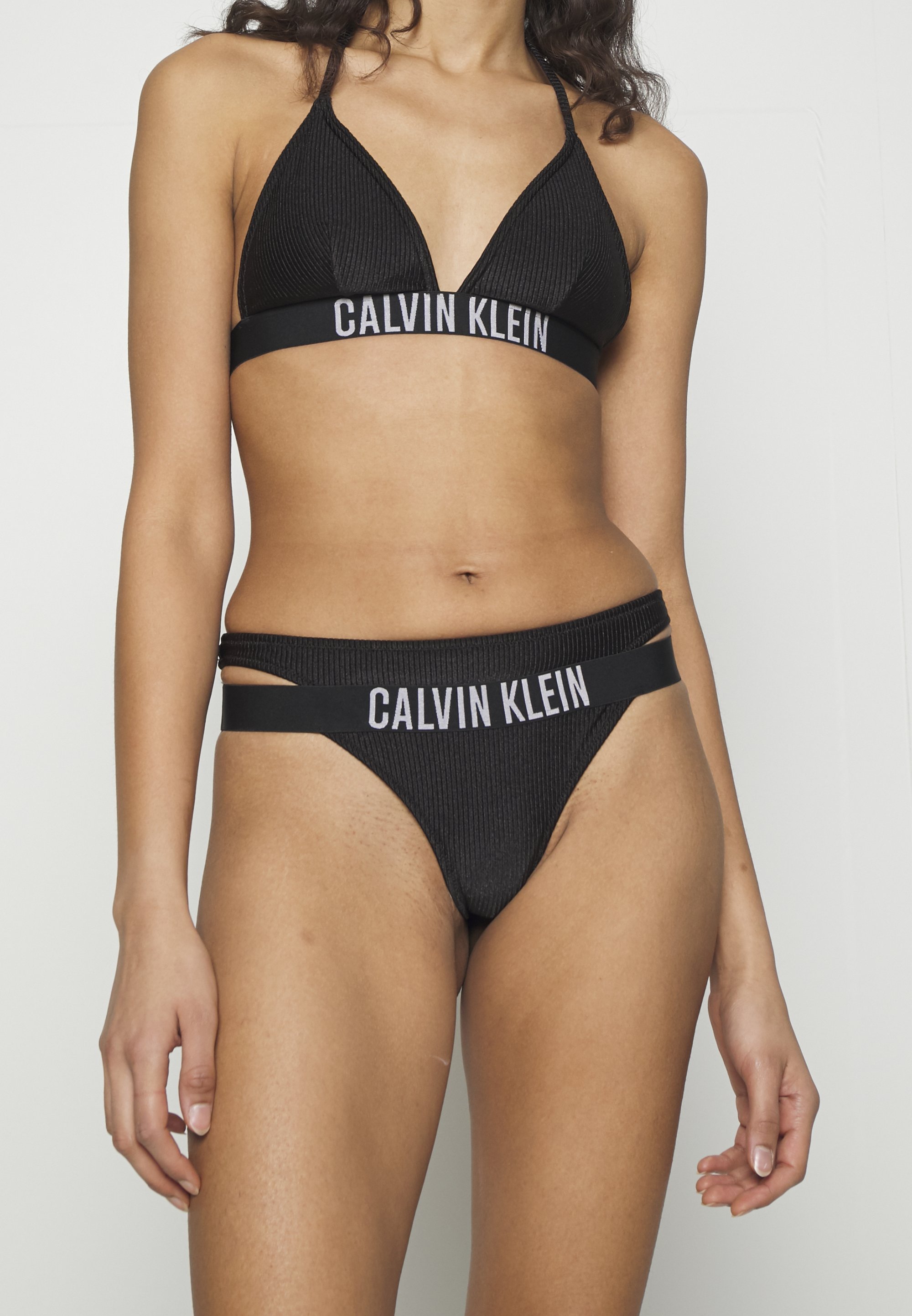 Calvin Klein Swimwear THONG BRAZILIAN - Bikini bottoms - black