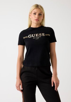 GLITZERLOGO - T-shirt print - schwarz