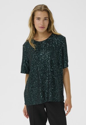 KALILA SEQUIN  - Blouse - dark green sequin