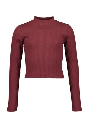 Blue Seven LANGARM MIT STEHKRAGEN - Strickpullover - aubergine