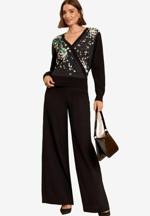 PRINTED WRAP PETITE - Džemperis - black