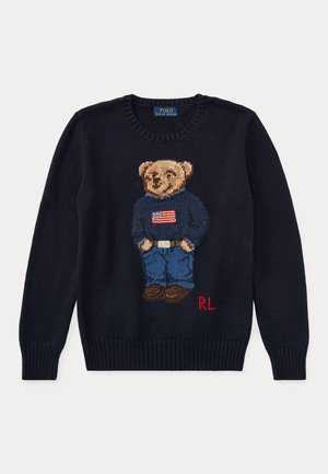 Polo Ralph Lauren, POLO BEAR COTTON SWEATER 7-14Y UNISEX - Пуловер - hunter navy